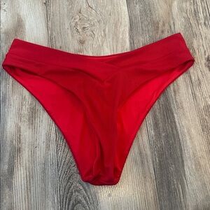 Vibrant Red Bikini Bottom